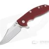 Hinderer XM-18 3.5" Bowie Stonewashed 20CV Red G10 Tri-Way Flipper 1067