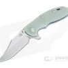 Hinderer XM-18 3.5" Bowie Stonewashed 20CV Jade G10 Blue Tri-Way Flipper 1069 -Outlet Flippers Store 1069 1 1