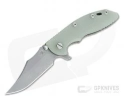 Hinderer XM-18 3.5" Bowie Working Finish 20CV Jade G10 Battle Bronze Tri-Way Flipper 1072