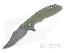 Hinderer XM-18 3.5" Bowie Working Finish 20CV Translucent Jade G10 Tri-Way Flipper 1077