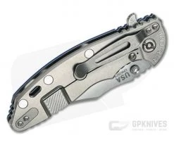 Hinderer XM-18 3.5" Bowie Stonewashed 20CV Blue G10 Tri-Way Flipper 1084 -Outlet Flippers Store 1084 2
