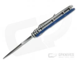 Hinderer XM-18 3.5" Bowie Stonewashed 20CV Blue G10 Tri-Way Flipper 1084 -Outlet Flippers Store 1084 3