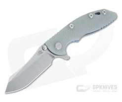Hinderer XM-18 3" Skinner Stonewashed 20CV Translucent G10 Blue Titanium Tri-Way Pivot Flipper 1109