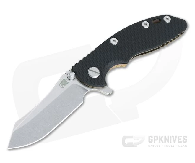 Hinderer XM-18 3" Skinner Stonewashed 20CV Black G10 Bronze Titanium Tri-Way Pivot Flipper 1119 3 Hinderer XM-18 3" Skinner Stonewashed 20CV Black G10 Bronze Titanium Tri-Way Pivot Flipper 1119