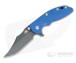 Hinderer XM-18 3.5" Bowie Battle Black 20CV Blue G10 Tri-Way Flipper 1121