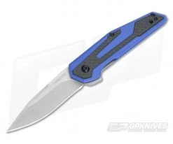 Kershaw Fraxion Blue G10 Carbon Fiber Anso KVT Flipper 1160BLU