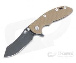Hinderer XM-18 3" Skinner Battle Black 20CV Coyote G10 Tri-Way Pivot Flipper 1162