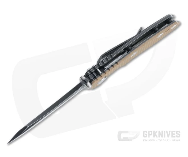 Hinderer XM-18 3" Skinner Battle Black 20CV Coyote G10 Tri-Way Pivot Flipper 1162 5 Hinderer XM-18 3" Skinner Battle Black 20CV Coyote G10 Tri-Way Pivot Flipper 1162 - Image 3