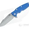 Hinderer Eklipse 3.5" Harpoon Spanto Working Finish 20CV Blue G10 Tri-Way Flipper 1184 -Outlet Flippers Store 1184 2