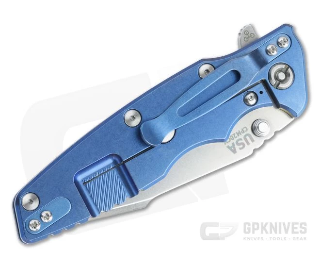 Hinderer Eklipse 3.5" Harpoon Spanto Stonewashed 20CV FDE G10 Blue Tri-Way Flipper 1187 4 Hinderer Eklipse 3.5" Harpoon Spanto Stonewashed 20CV FDE G10 Blue Tri-Way Flipper 1187 - Image 2