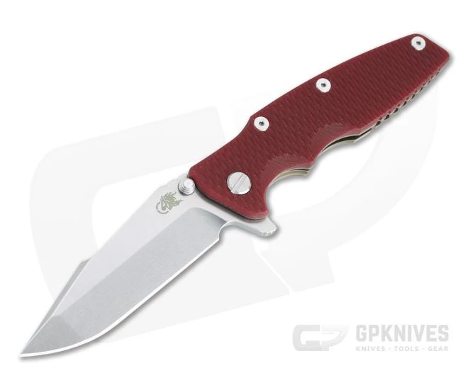 Hinderer Eklipse 3.5" Harpoon Spanto Stonewashed 20CV Red G10 Bronze Tri-Way Flipper 1188 3 Hinderer Eklipse 3.5" Harpoon Spanto Stonewashed 20CV Red G10 Bronze Tri-Way Flipper 1188