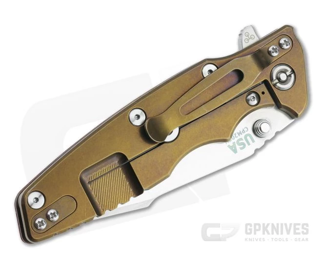 Hinderer Eklipse 3.5" Harpoon Spanto Stonewashed 20CV Red G10 Bronze Tri-Way Flipper 1188 4 Hinderer Eklipse 3.5" Harpoon Spanto Stonewashed 20CV Red G10 Bronze Tri-Way Flipper 1188 - Image 2