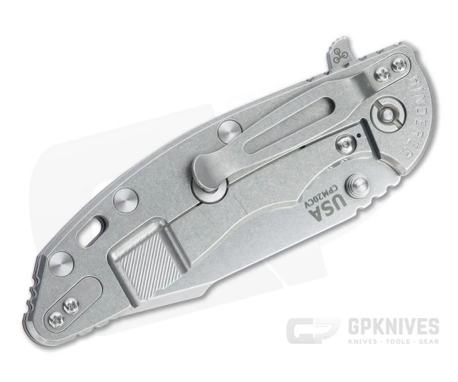 Hinderer XM-18 3.5" Skinny Harpoon Spanto Stonewashed 20CV Red G10 Tri-Way Flipper 1192 4 Hinderer XM-18 3.5" Skinny Harpoon Spanto Stonewashed 20CV Red G10 Tri-Way Flipper 1192 - Image 2