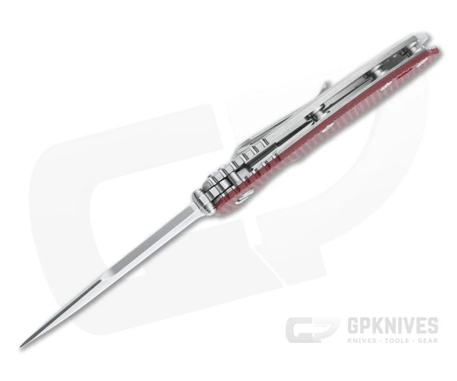 Hinderer XM-18 3.5" Skinny Harpoon Spanto Stonewashed 20CV Red G10 Tri-Way Flipper 1192 5 Hinderer XM-18 3.5" Skinny Harpoon Spanto Stonewashed 20CV Red G10 Tri-Way Flipper 1192 - Image 3