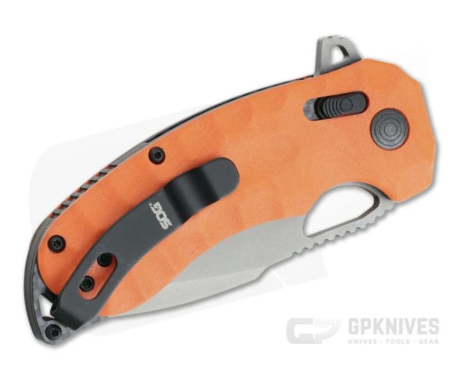 SOG Kiku XR LTE Graphite XHP Orange G10 XR Lock Flipper 12-27-03-57 4 SOG Kiku XR LTE Graphite XHP Orange G10 XR Lock Flipper 12-27-03-57 - Image 2