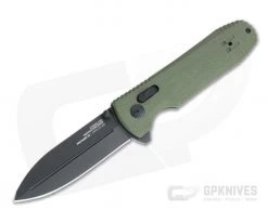 SOG Pentagon XR Black Cerakote XHP OD Green G10 XR Lock Flipper 12-61-02-57