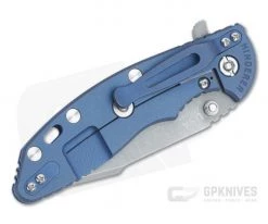 Hinderer XM-18 3.5" Skinny Harpoon Spanto Working Finish 20CV Blue/Black G10 Battle Blue Tri-Way Flipper 1206 -Outlet Flippers Store 1206 2 3