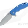 Hinderer XM-18 3.5" Skinny Harpoon Spanto Working Finish 20CV Blue G10 Battle Blue Tri-Way Flipper 1209 -Outlet Flippers Store 1209 1
