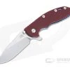 Hinderer Knives XM-18 3.5" Slicer Stonewashed 20CV Red G10 Stonewash Blue Ti Tri-Way Flipper 1213 -Outlet Flippers Store 1213 1 2