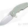 Hinderer Knives Jurassic Spear Point Stonewashed 20CV Translucent G10 Bronze Tri-Way Pivot Flipper 1222 -Outlet Flippers Store 1222 1 1