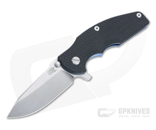 Hinderer Knives Jurassic Spear Point 20CV Black G10 Stonewashed Blue Tri-Way Pivot Flipper 1228 3 Hinderer Knives Jurassic Spear Point 20CV Black G10 Stonewashed Blue Tri-Way Pivot Flipper 1228