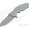 Hinderer Knives Jurassic Spear Point 20CV Translucent Green G10 Battle Bronze Tri-Way Pivot Flipper 1230