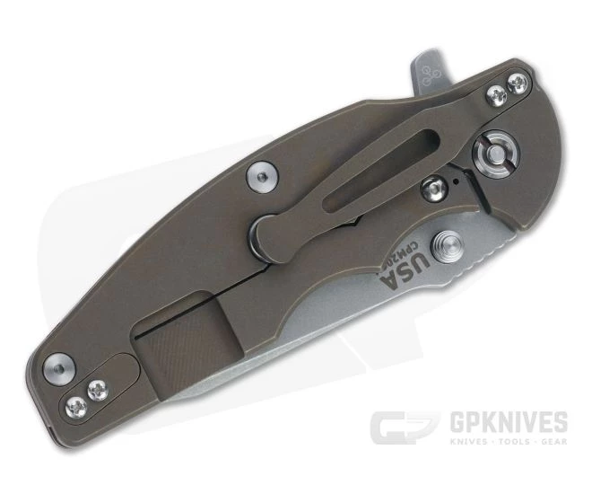 Hinderer Knives Jurassic Spear Point 20CV Red G10 Battle Bronze Tri-Way Pivot Flipper 1231 4 Hinderer Knives Jurassic Spear Point 20CV Red G10 Battle Bronze Tri-Way Pivot Flipper 1231 - Image 2