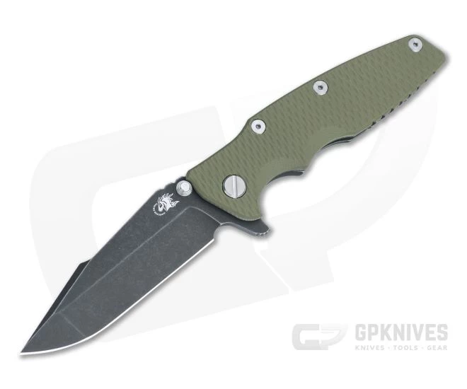 Hinderer Eklipse 3.5" Harpoon Spanto Battle Black 20CV OD Green G10 Tri-Way Flipper 1248 3 Hinderer Eklipse 3.5" Harpoon Spanto Battle Black 20CV OD Green G10 Tri-Way Flipper 1248