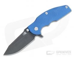 Hinderer Jurassic Spear Point Battle Black DLC 20CV Blue G10 Tri-Way Flipper 1249