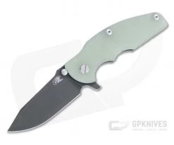 Hinderer Jurassic Spear Point Battle Black DLC 20CV Translucent G10 Tri-Way Flipper 1250