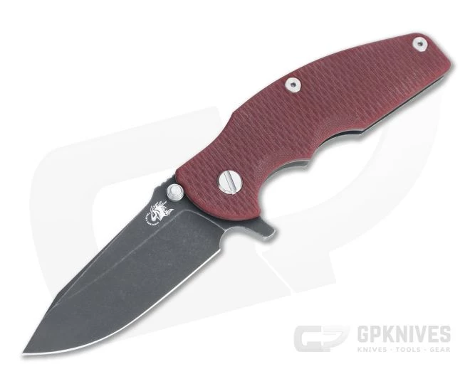 Hinderer Jurassic Spear Point Battle Black DLC 20CV Red G10 Tri-Way Flipper 1251 3 Hinderer Jurassic Spear Point Battle Black DLC 20CV Red G10 Tri-Way Flipper 1251