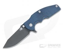 Hinderer Jurassic Spear Point Battle Black DLC 20CV Blue/Black G10 Tri-Way Flipper 1252