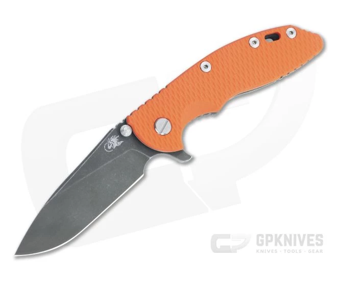 Hinderer XM-18 3.5" Slicer Battle Black DLC 20CV Orange G10 Tri-Way Flipper 1254 3 Hinderer XM-18 3.5" Slicer Battle Black DLC 20CV Orange G10 Tri-Way Flipper 1254