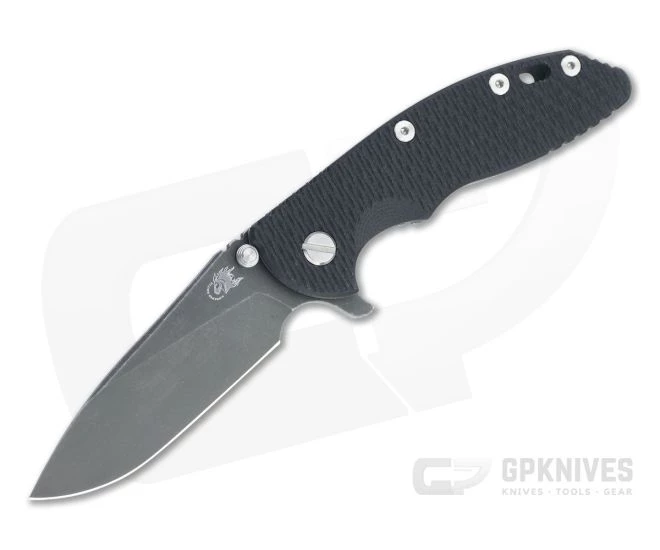 Hinderer XM-18 3.5" Slicer Battle Black DLC 20CV Black G10 Tri-Way Flipper 1255 3 Hinderer XM-18 3.5" Slicer Battle Black DLC 20CV Black G10 Tri-Way Flipper 1255