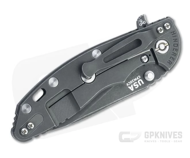 Hinderer XM-18 3.5" Slicer Battle Black DLC 20CV Black G10 Tri-Way Flipper 1255 4 Hinderer XM-18 3.5" Slicer Battle Black DLC 20CV Black G10 Tri-Way Flipper 1255 - Image 2