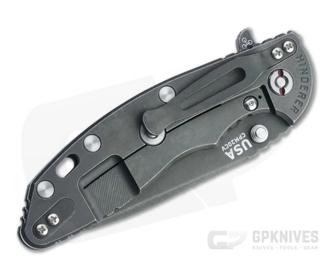 Hinderer XM-18 3.5" Spear Point 20CV Gray G10 Battle Black DLC Tri-Way Flipper 1276 4 Hinderer XM-18 3.5" Spear Point 20CV Gray G10 Battle Black DLC Tri-Way Flipper 1276 - Image 2
