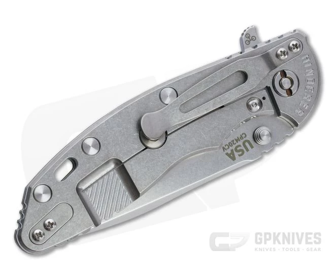 Hinderer XM-18 3.5" Recurve 20CV OD Green G10 Stonewashed Tri-Way Flipper 1284 4 Hinderer XM-18 3.5" Recurve 20CV OD Green G10 Stonewashed Tri-Way Flipper 1284 - Image 2