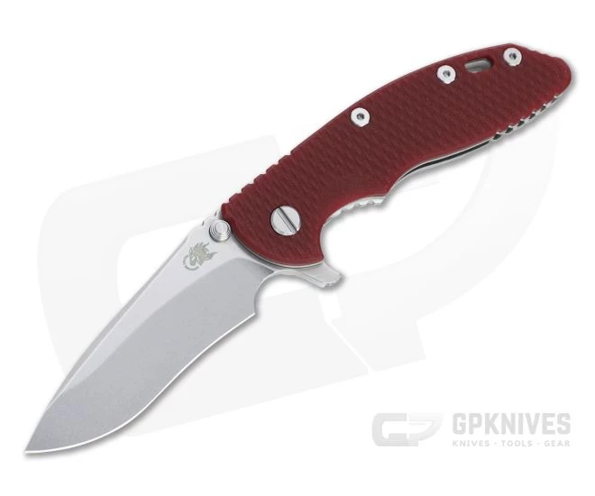 Hinderer XM-18 3.5" Recurve 20CV Red G10 Stonewashed Tri-Way Flipper 1286 3 Hinderer XM-18 3.5" Recurve 20CV Red G10 Stonewashed Tri-Way Flipper 1286