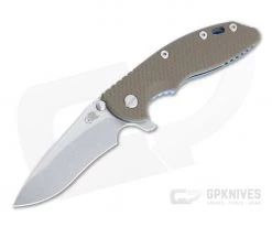 Hinderer XM-18 3.5" Recurve 20CV FDE G10 Blue Stonewashed Tri-Way Flipper 1288