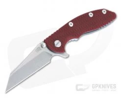 Hinderer XM-18 3" Wharncliffe 20CV Red G10 Stonewashed Blue Tri-Way Pivot Flipper 1309