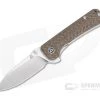 QSP Knives Hawk Satin 14C28N Brown Micarta Liner Lock Flipper -Outlet Flippers Store 131 g 1
