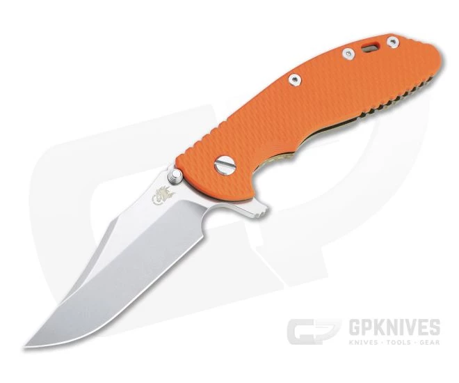 Hinderer XM-24 Bowie 20CV Orange G10 Stonewashed Bronze Tri-Way Pivot Flipper 1312 3 Hinderer XM-24 Bowie 20CV Orange G10 Stonewashed Bronze Tri-Way Pivot Flipper 1312