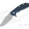 Hinderer XM-24 Bowie 20CV Blue/Black G10 Working Finish Tri-Way Pivot Flipper 1317 -Outlet Flippers Store 1317 1 2