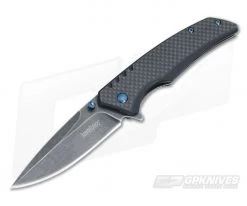 Kershaw Knives Halogen BlackWash G10 Carbon Fiber Flipper 1336BW