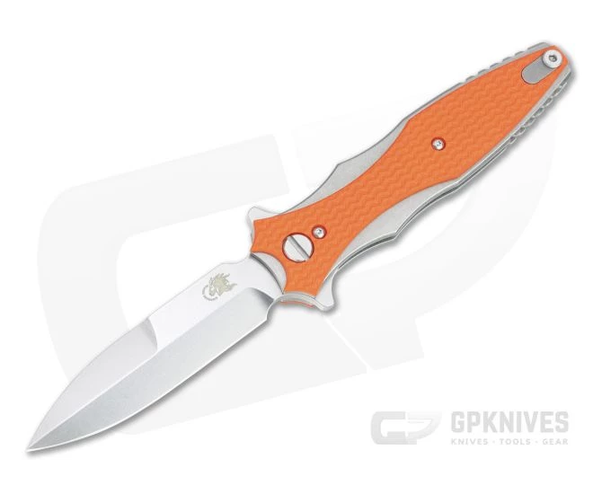 Hinderer Maximus Flipper Bayonet Stonewashed 20CV Orange G10 Tri-Way Folder 1351 3 Hinderer Maximus Flipper Bayonet Stonewashed 20CV Orange G10 Tri-Way Folder 1351