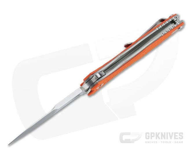 Hinderer Maximus Flipper Bayonet Stonewashed 20CV Orange G10 Tri-Way Folder 1351 5 Hinderer Maximus Flipper Bayonet Stonewashed 20CV Orange G10 Tri-Way Folder 1351 - Image 3