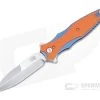 Hinderer Maximus Flipper Bayonet Stonewashed 20CV Orange G10 Blue Tri-Way Folder 1352 -Outlet Flippers Store 1352 1 1