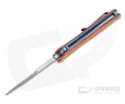 Hinderer Maximus Flipper Bayonet Stonewashed 20CV Orange G10 Blue Tri-Way Folder 1352 -Outlet Flippers Store 1352 3