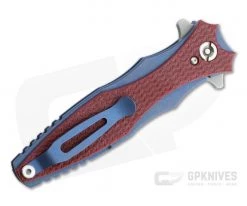 Hinderer Maximus Flipper Bayonet 20CV Red G10 Battle Blue Tri-Way Folder 1355 -Outlet Flippers Store 1355 2