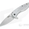 SOG Aegis FLK Stonewashed Stainless Steel Frame Lock Flipper 14-41-02-42 -Outlet Flippers Store 14 41 02 42